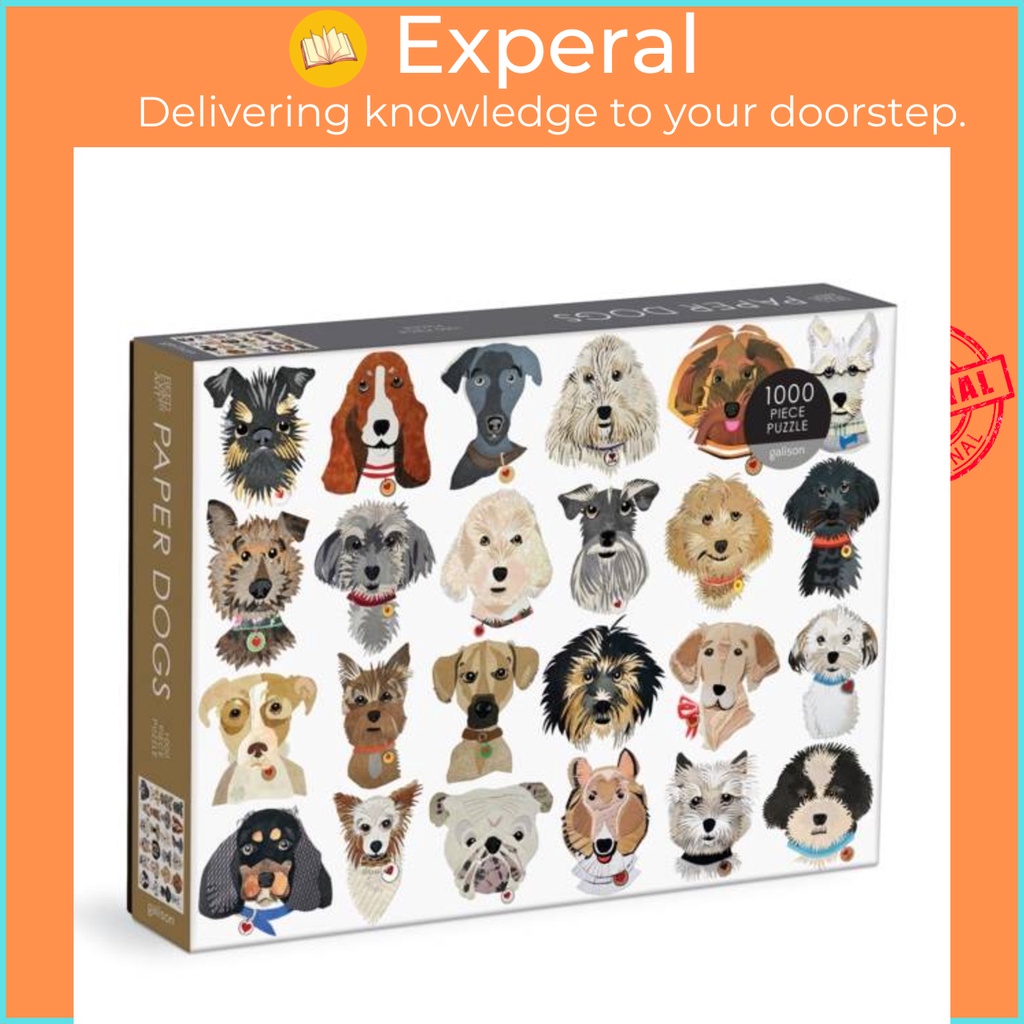 Paper Dogs 1000 Pc Puzzle โดย Galison (ฉบับสหราชอาณาจักร ปกอ่อน)