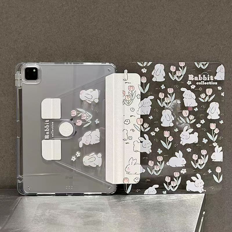 ⚡พร้อมส่ง⚡เคสใสไอแพด gen9 gen8 gen7 mini6 gen10 หมุนได้ 360°อะคริลิค เคสi pad Air4 air5 gen6/5 Pro11