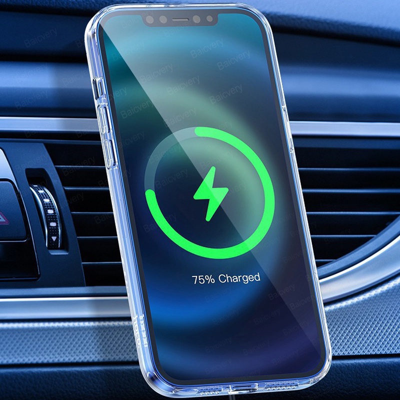 Infinix ZERO 40 5G 4G Casing Clear Case Phone Case Cover Support Magnetic Wireless Charger with Holder - รูปที่ 5