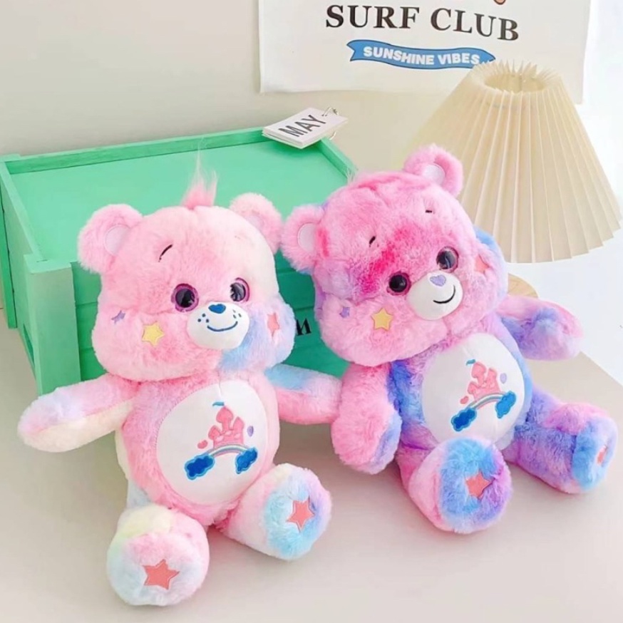 พร้อมส่ง ตุ๊กตาแคร์แบร์ ตาแก้ว หมีสายรุ้ง 9 นิ้ว carebears