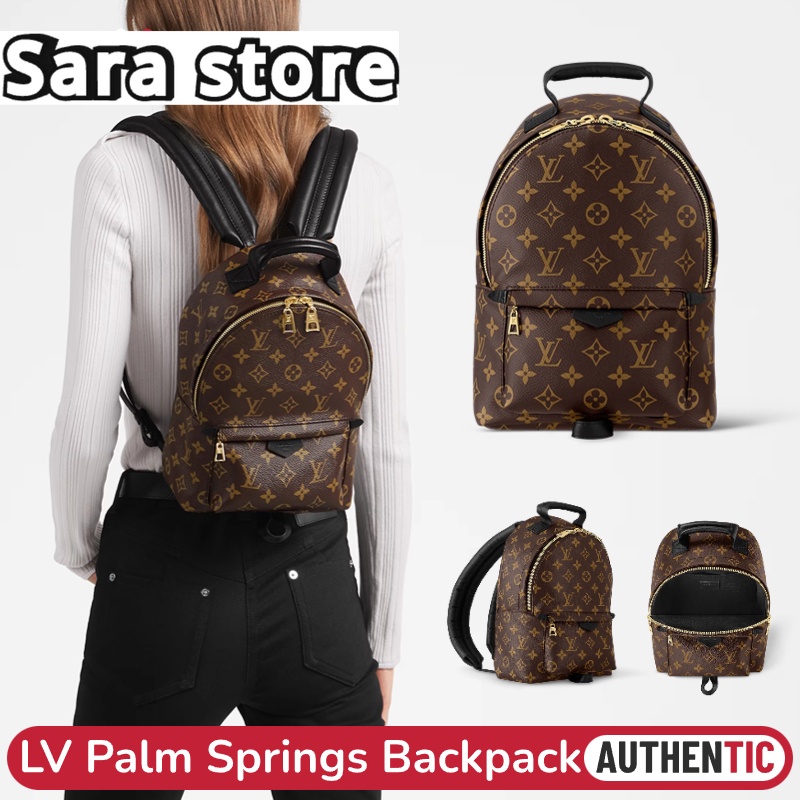 หลุยส์วิตตอง Louis Vuitton LV Palm Springs Backpack Mini &amp; PM &amp; MM Monogram Canvas กระเป๋าเป้ผู้หญิง