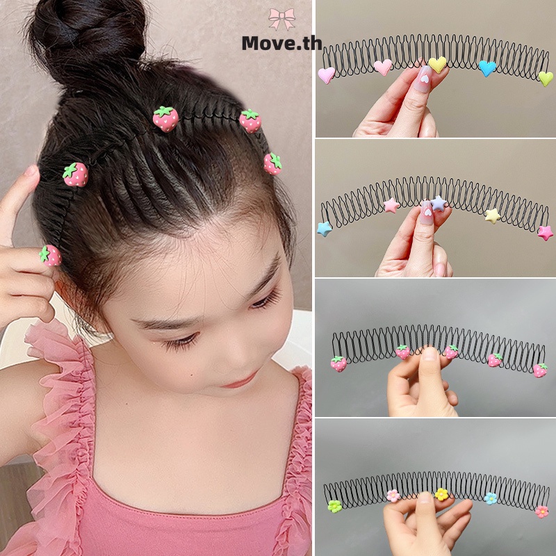 ในไทย-พร้อมส่ง กิ๊บหนีบผม หน้าม้า รูปดาวห้าแฉกดอกไม้ ช่วยเก็บไรผม น่ารักหวาน เด็กนักเรียน เครื่องประดับผมแฟชั่น-Move