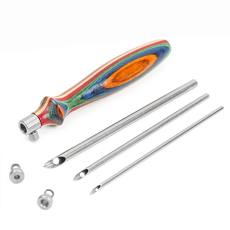 เข็มปัก punch needle ด้ามไม้แท้ กลึงแบบพรีเมี่ยม ลายสวย รูปที่ 6
