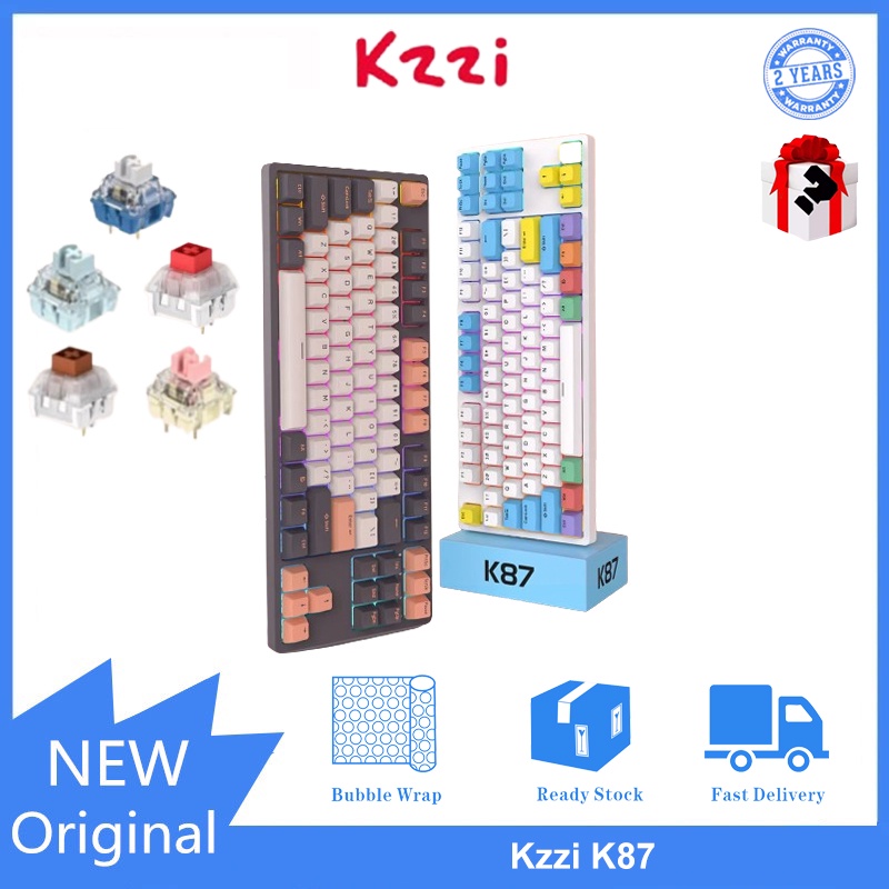 Kzzi K87 คีย์บอร์ดไร้สาย 3 โหมด