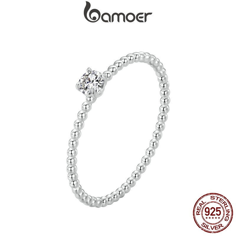 Bamoer แหวนเงินสเตอร์ลิง 925 0.1ct เครื่องประดับแฟชั่น สําหรับผู้หญิง MSR046 ราคา ถูกที่สุด ดีลบีเคเค แกลเลอรีภาพที่ 2