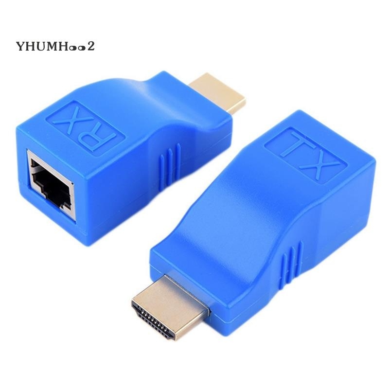 [yhumh002] สายเคเบิลขยาย HDMI 1080P RJ45 พอร์ตเครือข่าย LAN HDMI มากกว่า CAT5E 6 UTP LAN สําหรับ HDTV HDPC 30 เมตร
