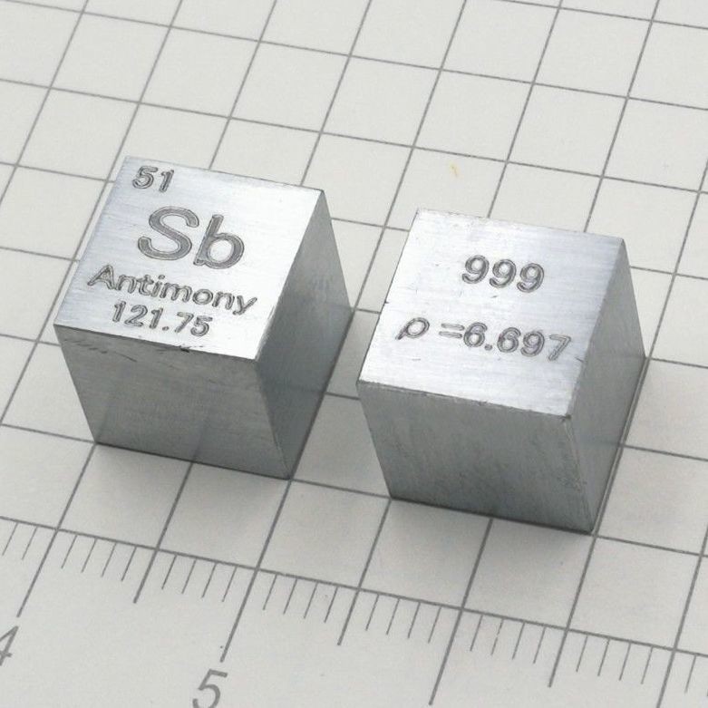 Cube Metal Antimony Element Cycle Collection วัสดุเป้าหมายพลวง10มม. Sb999