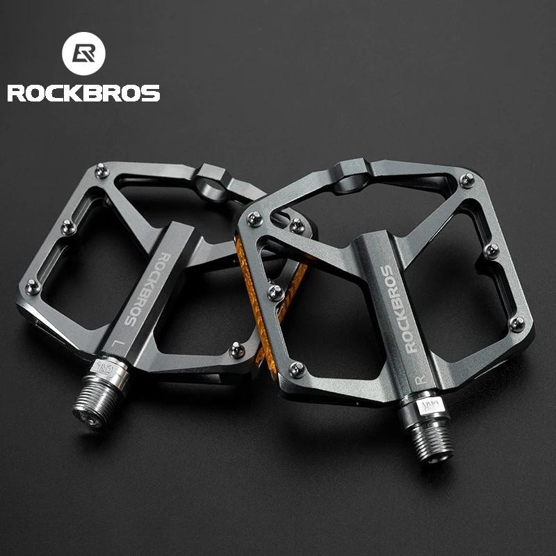 Rockbros บันไดจักรยาน อลูมิเนียมอัลลอยด์ กันลื่น บันไดจักรยานเสือหมอบ สะท้อนแสง กันน้ํา แบริ่งเหยียบ อุปกรณ์ขี่จักรยาน
