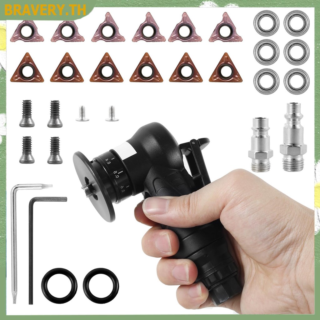 เครื่องลบมุมนิวเมติกขนาดเล็ก 30000 RPM มือถือ 45° Air Beveling Machine 1/4 นิ้ว Air Inlet แบบพกพา Chamfering Machine สําหรับ Deburring SHOPCYC4478