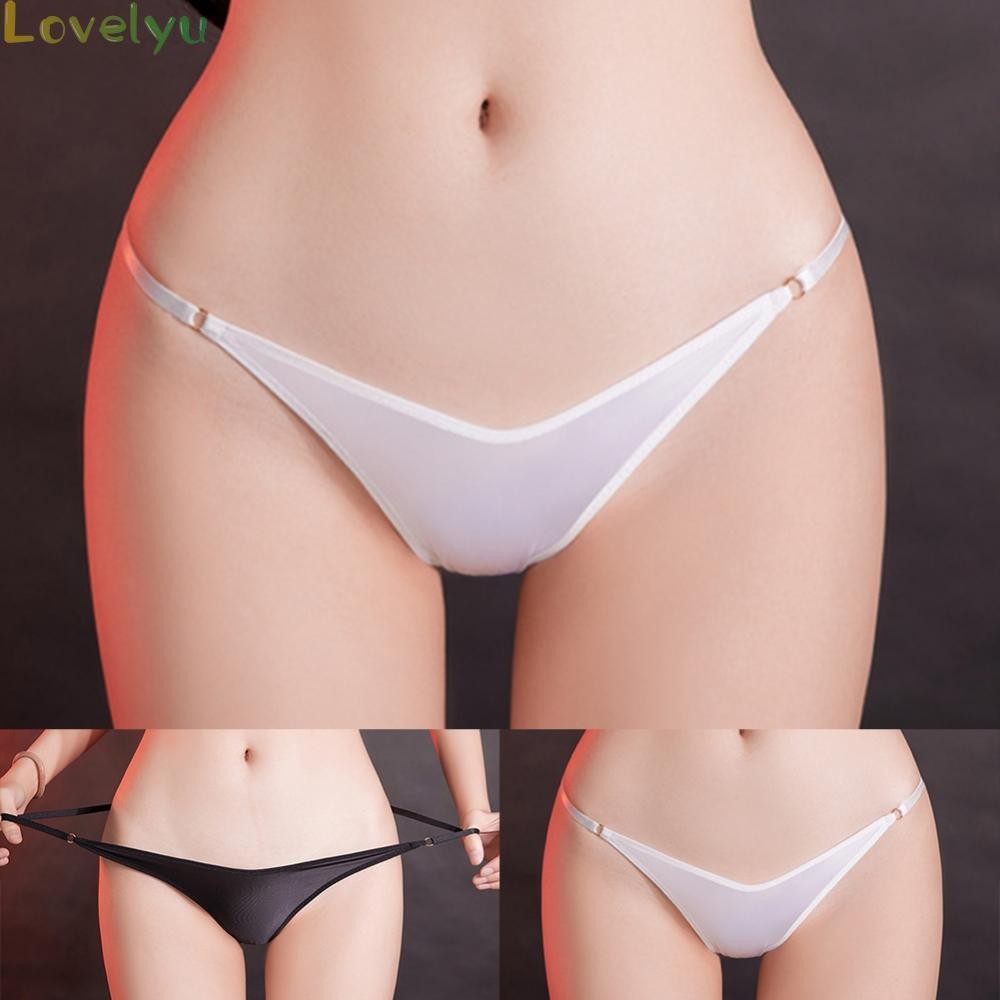 Sexy Women's Low Rise G string Thongs Panties Lingerie Sheer Bottom with Elastic