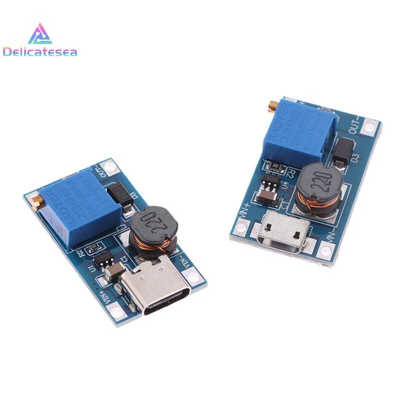 [Delicatesea] 1PC To Step Up Converter Boost Converter โมดูลไฟ MT3608 Mico Type-C อินเทอร์เฟซโมดูลจ่
