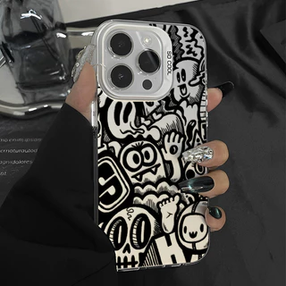 🔥GOOD🔥เคส IPhone 11 12 13 14 15 16 Pro MAX 14 15 Plus XR XSmax 7PLUS เปลือกป้องกันการตกของมอนสเตอร์กราฟฟิตี้สร้างสรรค์