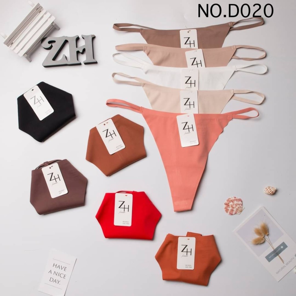 A D020 กางเกงในจีสตริง ไร้ขอบ ZH