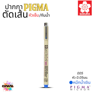 Sakura ปากกา PIGMA ตัดเส้น กันน้ำ หัวเข็ม/หัวพู่กัน/หัวกลม/หัวตัด สีหมึกคงทนไม่ซีดจาง ไม่ซึมทะลุ ออกบิลได้ พร้อมส่ง