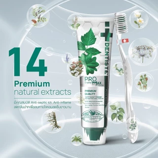 [แพ็ค 3] Dentiste’ Pro Max Fluoride 1500 PPM Toothpaste 100g ยาสีฟันสูตรแปรงแห้ง ป้องกันฟันผุ ฟื้นฟูผิวฟัน ช่วยให้ฟันขาว