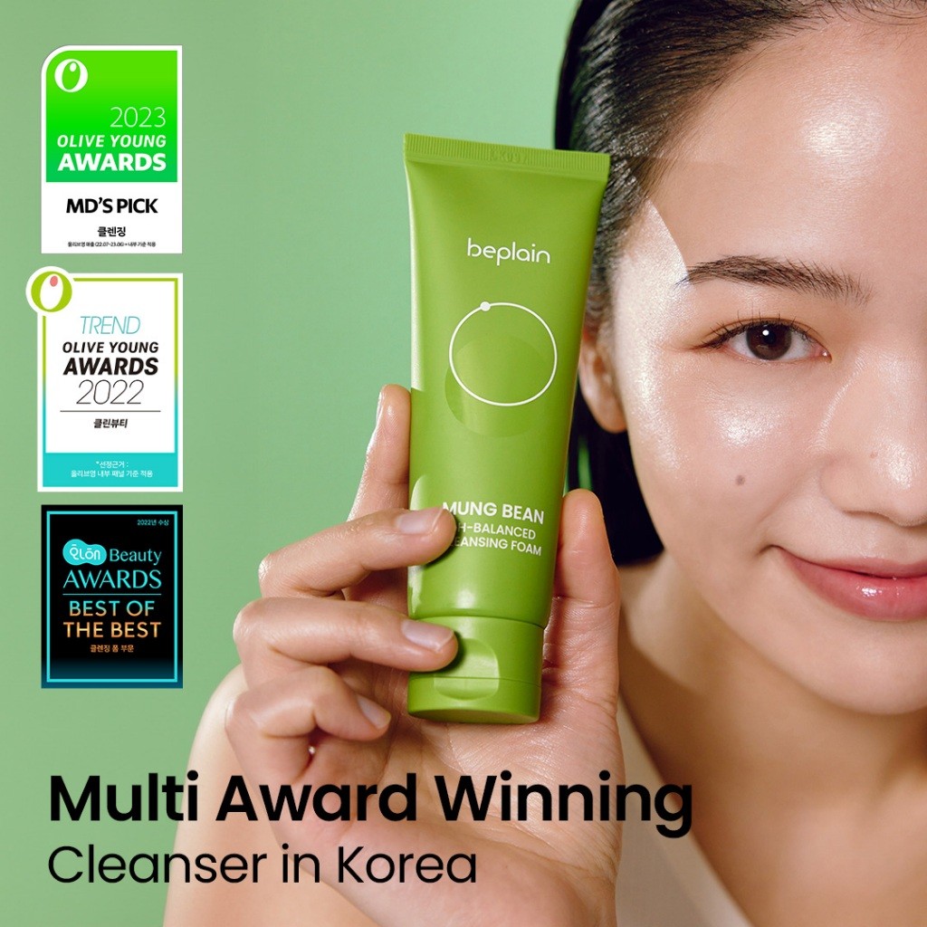 [BEPLAIN] Mung BEAN pH-BALANCED CLEANSING FOAM 80ml | โฟมล้างหน้าธรรมชาติสูตรอ่อนโยนปราศจากกลิ่น | Face Wash for Acne เป็นสิวง่าย ผิวมัน และแพ้ง่าย