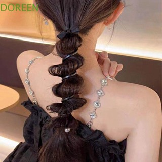 Doreen ยางรัดผมหางม้า ประดับโบว์ ไข่มุก สไตล์เกาหลี สําหรับผู้หญิง