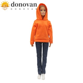 Donovan เสื้อกันหนาว มีฮู้ด ทรงหลวม ผ้ายีน 1/6 29 ซม. อุปกรณ์เสริม สําหรับตุ๊กตา