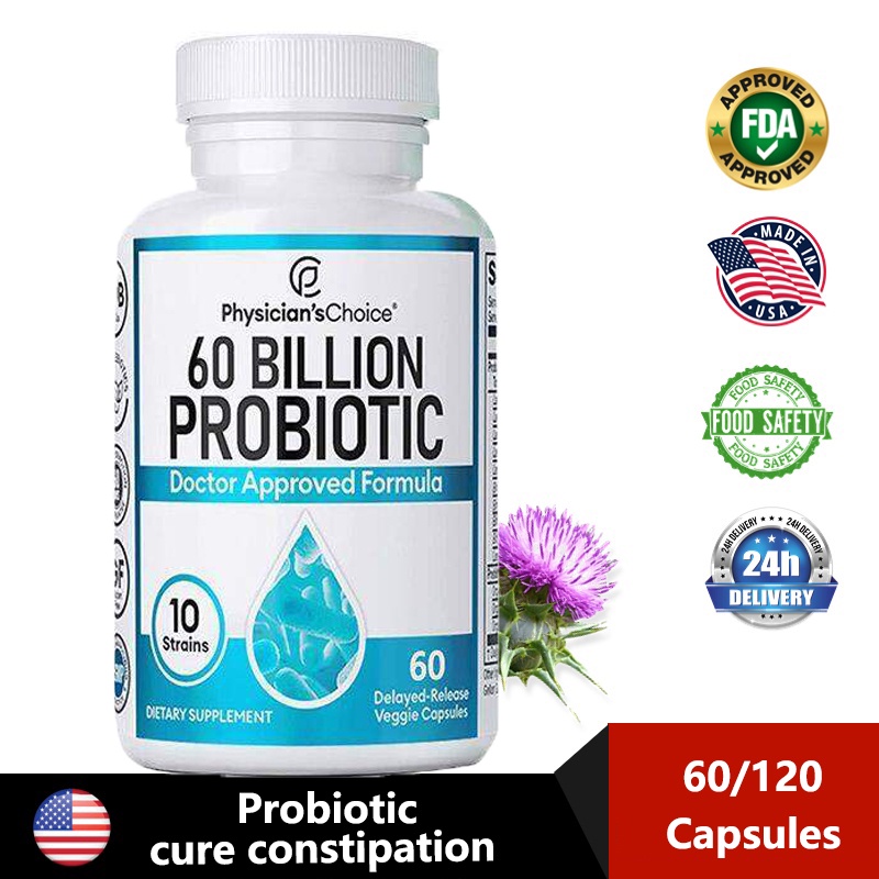 Probiotics+ Daily Health 120Capsules โปรไบโอติกและพรีไบโอติก สนับสนุนสุขภาพลำไส้