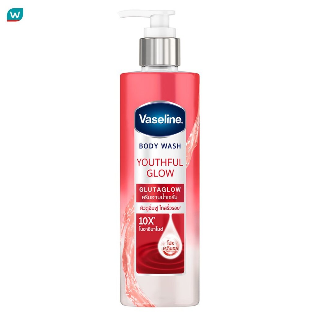 Vaseline วาสลีน บอดี้ วอช ยูธฟูล โกลว์ กลูต้าโกลว์ 425 มล. ผิวดูอิ่มฟู ไกลริ้วรอย