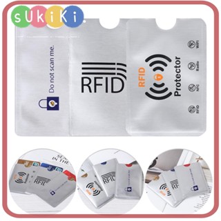 Sukiki ซองใส่บัตร อัจฉริยะ อลูมิเนียม กันขโมย กัน Rfid Wallet 10 ชิ้น