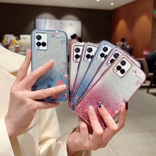 เคส Vivo Y21S Y21 Y21T Y33S Y33T T1X เคสโทรศัพท์มือถือ แบบนิ่ม ลายดอกไม้ สีชมพู สําหรับ -HYB