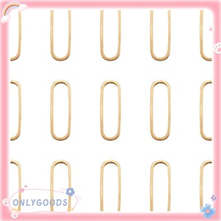 Only แหวนเชื่อมลูกปัดทองเหลือง ทรงวงรี สีทอง อุปกรณ์เสริม สําหรับเครื่องประดับ