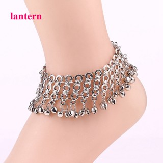Lantern สร้อยข้อเท้า ประดับลูกปัดกระดิ่ง สีเงิน สไตล์วินเทจ เซ็กซี่ 1 ชิ้น