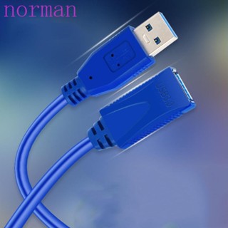 Norman สายเคเบิลข้อมูล USB 3.0 0.3 ม. 1 ม. 1.5 ม. 3 ม. 5 ม. ตัวผู้ เป็นตัวเมีย สีฟ้า USB ตัวผู้ เป็นตัวเมีย สําหรับคอมพิวเตอร์