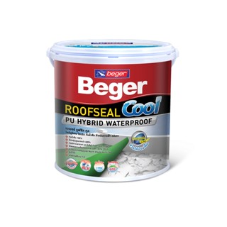 Beger Roofseal Cool ขนาด 1 กก. สีกันรั่ว กันซึม กันร้อน สีทาดาดฟ้า และ สีทาหลังคา กันแดด กันฝน ยืดหยุ่น 600%