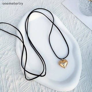 Onem สร้อยคอโช้คเกอร์ กํามะหยี่ จี้รูปหัวใจ ขนาดใหญ่ สีดํา สไตล์โกธิค เซ็กซี่ เครื่องประดับ สําหรับผู้หญิง