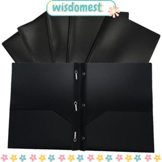 WISDOMEST แฟ้มโฟลเดอร์ สีพาสเทล พร้อมง่าม สําหรับใส่กระดาษ