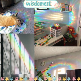 WISDOMEST สติกเกอร์กระจก รูปแมว ดวงจันทร์ 3D ลอกออกได้ สําหรับติดตกแต่งผนังบ้าน