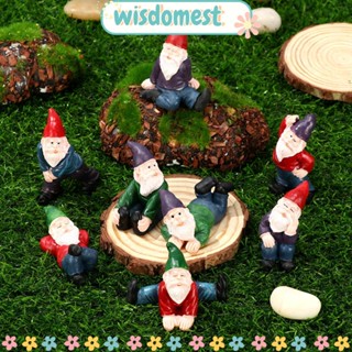 WISDOMEST โนมจิ๋ว ของสะสม มอส สวนขวด เครื่องประดับตกแต่งเดสก์ทอป สวนนางฟ้า