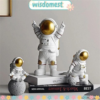 Wisdomest ฟิกเกอร์เรซิ่น รูปปั้นนักบินอวกาศ สําหรับตกแต่งบ้าน