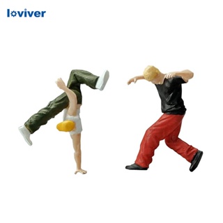 [Loviver] โมเดลฟิกเกอร์นักเต้น แนวสตรีท สเกล 1/64 DIY สําหรับตกแต่งสวน