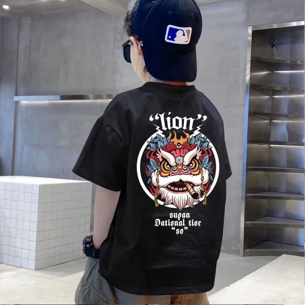 เสื้อยืดแขนสั้น แฟชั่นเกาหลี สําหรับเด็กผู้ชาย [อายุ 2-18 ปี]