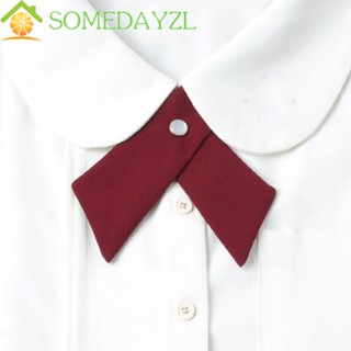 Somedayzl เนคไทโบว์ไขว้ น่ารัก อย่างเป็นทางการ วินเทจ ริบบิ้น สีพื้น ปกเสื้อ โบ อุปกรณ์เสริม สําหรับโรงเรียน เครื่องแต่งกาย เนคไท