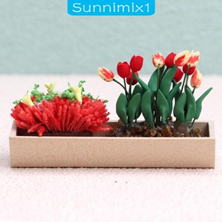 [Sunnimix1] กระถางดอกไม้ 1 ฉาก สําหรับตกแต่งบ้านตุ๊กตา