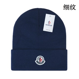 Beanies MONCLER หมวกบีนนี่ถัก แบบสวมหัว เนื้อหยาบ ให้ความอบอุ่น แฟชั่นฤดูใบไม้ร่วง และฤดูหนาว 2 ชิ้น