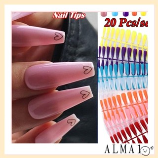 Alma เล็บปลอม สีแคนดี้ ยูวีเจล 20 ชิ้น