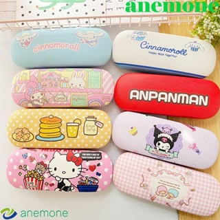 Anemone กล่องแว่นตากันแดด หนัง PU ลายการ์ตูนกระต่าย Kuromi Melody Cinnamoroll สําหรับเด็กผู้หญิง