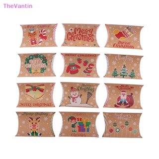 Thevantin กล่องขนม ลายคริสต์มาส สําหรับตกแต่งบ้าน 10 ชิ้น