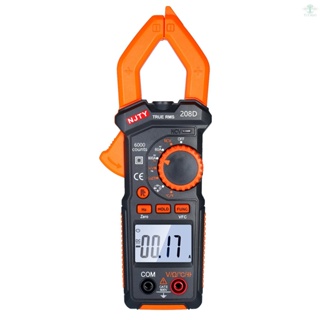 NJTY 600A AC/DC Digital Clamp Meter with Temperature Auto Ranging Multimeter with Audible Continuity Beep True-RMS Clamp Meter with Diode/NCV/Voltage/Current/Resistance/Frequency/Capacitance/LoZ/VFC Tester Meter