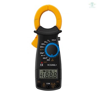 Digital Clamp Meter Multimeter Measures Resistance Alternating and Direct Current Voltage Earth Live Line Diodes Yellow