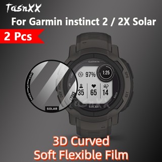 ฟิล์มกระจกนิรภัยกันรอยหน้าจอ 3D นิ่ม ยืดหยุ่น บางพิเศษ สําหรับ Garmin instinct 2 SOLAR 2X SOLAR SmartWatch 1 2 3 5 ชิ้น