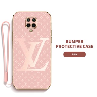 LV Ybd เคสโทรศัพท์มือถือ ซิลิกาเจล พร้อมสายคล้อง บาง ป้องกันเลนส์ สําหรับ Xiaomi Redmi Note 9S Note 9 Pro Max POCO M2 Pro POCO F2 Pro K30 Pro