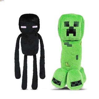 Leota ตุ๊กตาของเล่น ตุ๊กตาซอมบี้ สีเขียว เหล็กนิ่ม Golem My World Enderman Plushie Steve Enderman Pink Zombie ของขวัญแฟนคลับ