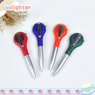 SOLIGHTER เครื่องมือปากกาลูกลื่น 4 ชิ้น พร้อมเทปวัด 1 เมตร สําหรับโรงเรียน สํานักงาน