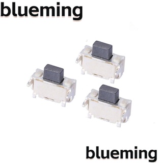 Blueming2 สวิตช์ปุ่มกดพลาสติก SMD 2x4x3.5 มม. สีดํา สีเงิน 10 ชิ้น